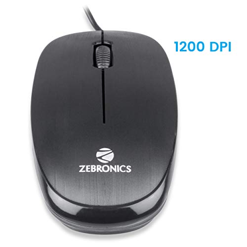 Zebronics Zeb-Power Wired USB Mouse, 3-Button, 1200 DPI Optical Sensor, Plug & Play, for Windows/Mac -  Mouse in Sri Lanka from Arcade Online Shopping - Just Rs. 2211!