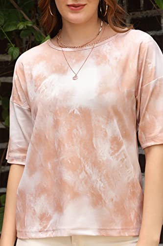 GRECIILOOKS T-Shirt for Women - Cotton Blend Tie-Dye Drop Shoulder Long Tops with Baggy T-Shirt for Girls Suitable for Sports,Gym, Workout, Yoga,Tracking, Casual Wear (Pack of 1) (Medium, Orange) -  Women's T-shirts in Sri Lanka from Arcade Online Shopping - Just Rs. 2956!