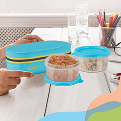 Milton New Bon Bon Lunch Box with 2 Leak-Proof containers, 280 ml Each, Cyan, Plastic -  Lunch Boxes in Sri Lanka from Arcade Online Shopping - Just Rs. 2822!