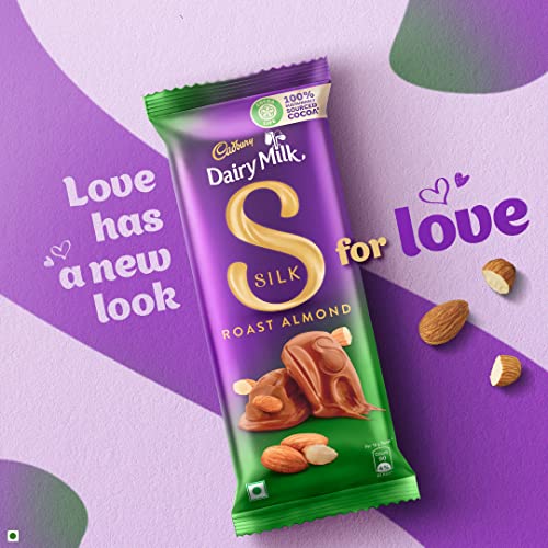 Cadbury Dairy Milk Silk Roast Almond with whole nuts Chocolate Bar, Pack of 8 x 58g -  Chocolates in Sri Lanka from Arcade Online Shopping - Just Rs. 5636!