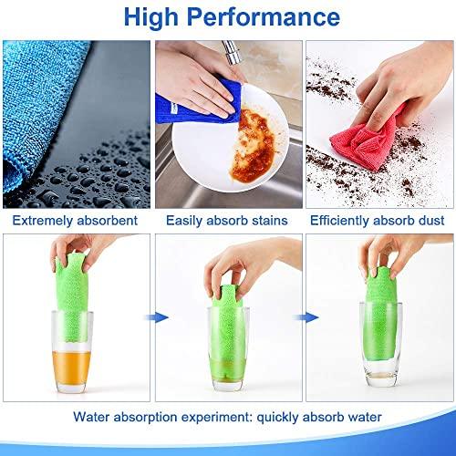 12Pcs Premium Microfiber Cleaning Cloths - Highly Absorbent, Lint Free, Streak Free, Micro Fiber Cleaning Towels, Dish Cloth, Wash Clothes, Size: 12" x 12" by ovwo - Especially for Kitchen, Home -  Cleaning Clothes in Sri Lanka from Arcade Online Shopping - Just Rs. 3499!