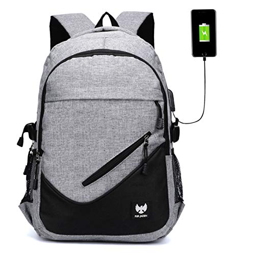 Fur Jaden Grey Casual Backpack with USB Charging Port and 15.6 Inch Laptop Pocket -  School Bags in Sri Lanka from Arcade Online Shopping - Just Rs. 5344!