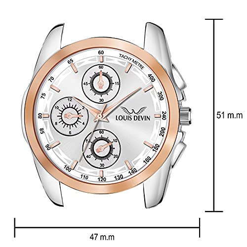 LOUIS DEVIN LD-G036-RG Stainless Steel Chain Analog Wrist Watch for Men -  Men's Watches in Sri Lanka from Arcade Online Shopping - Just Rs. 3833!