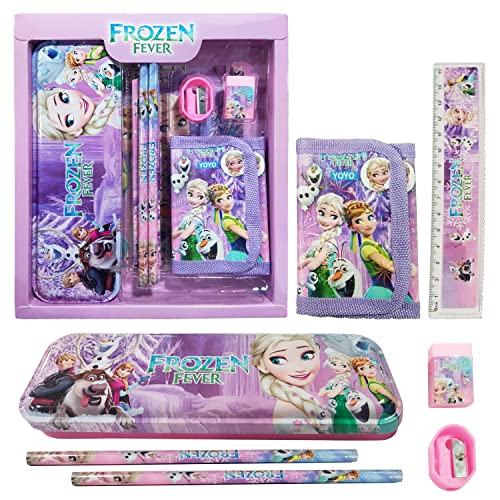 Frozen Stationary Kit for Girls - Stationary Items for Girls Pencil Box,Wallet,Eraser and Sharpener | Return Gift for Girls | Frozen School Kit for Girls | Stationary Set Return Gifts -  Stationery Sets in Sri Lanka from Arcade Online Shopping - Just Rs. 2290!