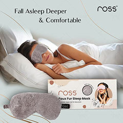 Ross 100% Mulberry Silk Faux Fur Sleep Mask Eye Mask, Super Smooth for Blind Fold (Grey - Fur) -   in Sri Lanka from Arcade Online Shopping - Just Rs. 2190!