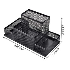 Evercozy Compartment Metal Mesh Desk Organizer Stationary Storage Stand Pen, Pencil Holder for Office, Home, and Study Table (4 COMPARTMENT) -  Pen Holders in Sri Lanka from Arcade Online Shopping - Just Rs. 3217!