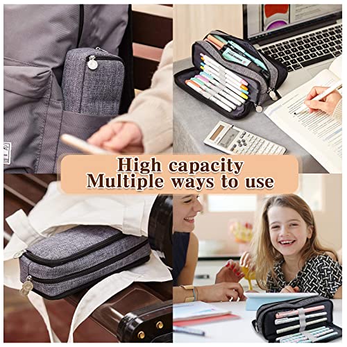 Electomania Pencil Pouch,Large Capacity Pencil Pouch, Aesthetic Pencil Case,3 Compartments Pencil case for Teen Boys Girls College High School Supplies (Dark Grey) -  Pencil Cases in Sri Lanka from Arcade Online Shopping - Just Rs. 4511!
