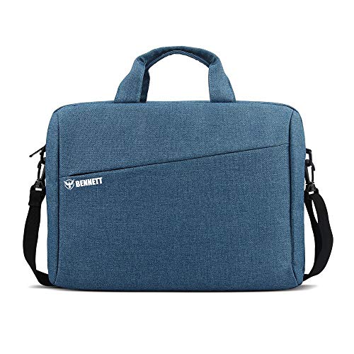 Bennett™ Mystic Formal Business Briefcase Bag Crossbody Messenger College Bags For Men Women MacBook INoteBook ITablet Laptop Upto 15.6 Inch | Handbags with Shoulder Straps (Blue) 6 Months Warranty -   in Sri Lanka from Arcade Online Shopping - Just Rs. 2986.99!