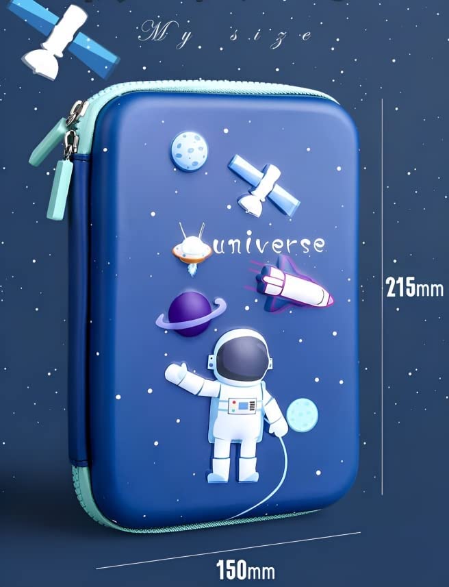 Kiddie Galaxia Branded 3D Space Design Embossed EVA Cover Pencil Case with Compartments, Pencil Pouch for Kids, School Supply Organizer for Students, Stationery Box, Cosmetic Zip Pouch Bag (1 Unit) -  Pencil Cases in Sri Lanka from Arcade Online Shopping - Just Rs. 2990!