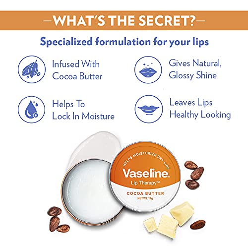 Vaseline Lip Tins Cocoa Butter, 17g -  Lip Balms in Sri Lanka from Arcade Online Shopping - Just Rs. 2024!