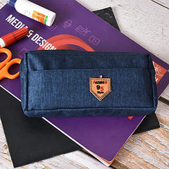 AQBAH Multi-Utility Pocket Large Capacity Pencil Case Canvas Pouch with 3 Zippers School Supply Organizer for Students, Stationery Box,3 Compartment, Space Pen/Pencil Box for Kids,Boys & Girls Gift (Pack of 1, Blue) -   in Sri Lanka from Arcade Online Shopping - Just Rs. 1644.99!