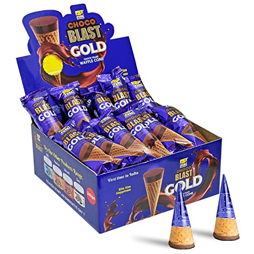 Pure Temptation® Gold Chocoblast - Flavoured Waffle Cone - Premium Chocolates for Kids Gift Pack - 1 x 36 pcs Display Pack - Birthday Chocolate Gift Box for Girls and Boys (Chocolate) -  Chocolates in Sri Lanka from Arcade Online Shopping - Just Rs. 6856!