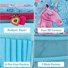 FUNVERSE® Blue 3D EVA Pencil Case for Girls - Pencil Pouch, New Kids Designer Pencil Pouch for Kids - Pencil Pouch for Kids (Blue) -   in Sri Lanka from Arcade Online Shopping - Just Rs. 2900!