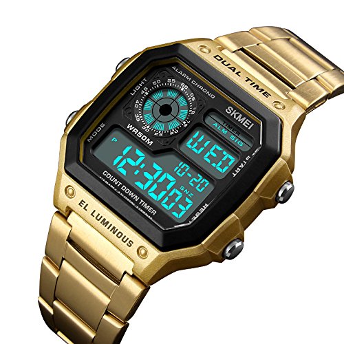 SKMEI Digital White Dial Men's Watch-1335 Gold -  Men's Watches in Sri Lanka from Arcade Online Shopping - Just Rs. 9583!
