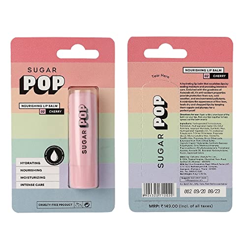 SUGAR POP Nourishing Lip Balm, 4.5g - 02 Cherry (Cherry Red) Tinted Lip Moisturizer For Dry & Chapped Lips Enriched With Castor Oil, SPF Infused Lip Care For Women -  Lip Balms in Sri Lanka from Arcade Online Shopping - Just Rs. 1690!