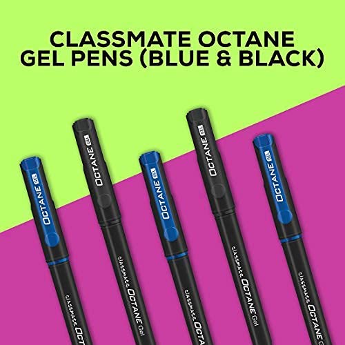 Classmate Octane- Blue and Black Gel Pens (Pack of 25)|Smooth Writing Pens|Water-Proof Ink for Smudge-Free writing|Preferred by Students for Exam & Class Notes|Study at Home Essentials -  Gel Pens in Sri Lanka from Arcade Online Shopping - Just Rs. 2949!