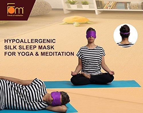 Friends of Meditation 100% Mulberry Silk Sleep Mask, Super Smooth Sleep Mask and Blind Fold (Purple) with Free Ear Plug (Navy blue) -  Sleep Masks in Sri Lanka from Arcade Online Shopping - Just Rs. 2900!