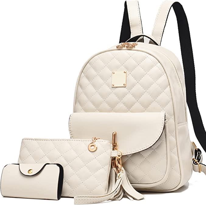 Bizanne Fashion 3 Pcs Combo Backpack Set for Women and Girls (Cream) -  Backpack in Sri Lanka from Arcade Online Shopping - Just Rs. 6511!