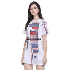 TOPLOT Print Midi for Women White -  Dresses in Sri Lanka from Arcade Online Shopping - Just Rs. 3999!