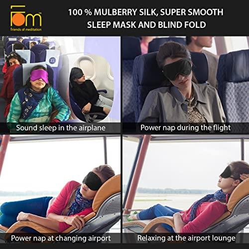 Friends of Meditation 100% Mulberry Silk Sleep Mask, Super Smooth Sleep Mask and Blind Fold (Purple) with Free Ear Plug (Navy blue) -  Sleep Masks in Sri Lanka from Arcade Online Shopping - Just Rs. 2900!