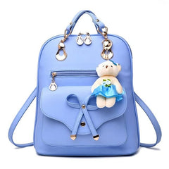 Bizanne Fashion Cute Bowknot Teddy Backpack For Women | Backpack For Girls | Gift For Girls (Sky Blue) -  School Bags in Sri Lanka from Arcade Online Shopping - Just Rs. 5333!
