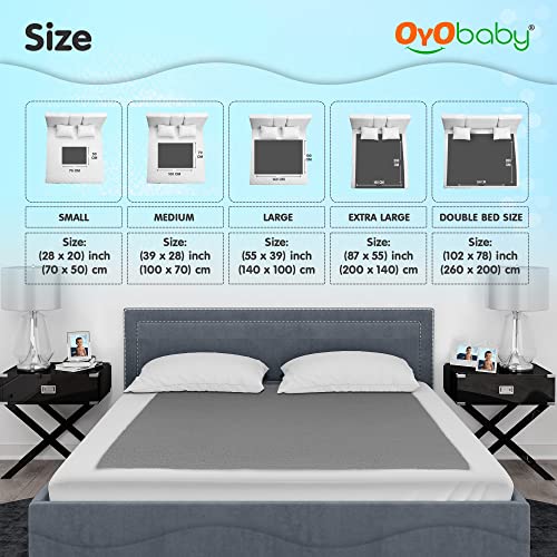 OYO BABY - Waterproof Baby Bed Protector Dry Sheets for New Born Babies - Reusable Mats - Cot & Bassinet Gift Pack -Small 70x50-(Grey + Salmon Rose) -  Baby dry sheet in Sri Lanka from Arcade Online Shopping - Just Rs. 3002!