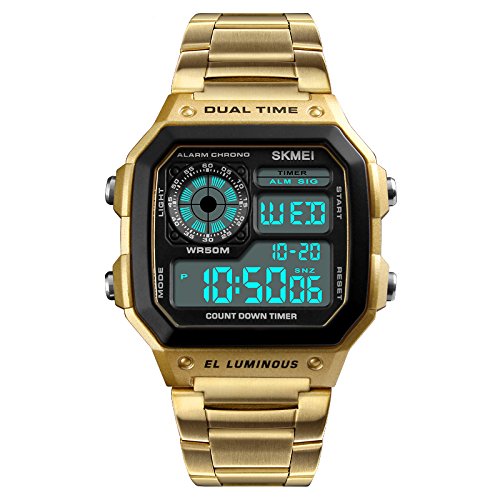 SKMEI Digital White Dial Men's Watch-1335 Gold -  Men's Watches in Sri Lanka from Arcade Online Shopping - Just Rs. 9583!