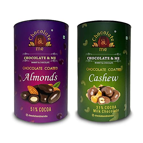 Chocolate and Me Chocolate Coated Almonds and Cashews Chocolate Covered Nuts, 200 GMS | Handcrafted Artisan Chocolate | Pack of 2 (2x100g) -  Chocolates in Sri Lanka from Arcade Online Shopping - Just Rs. 4156!