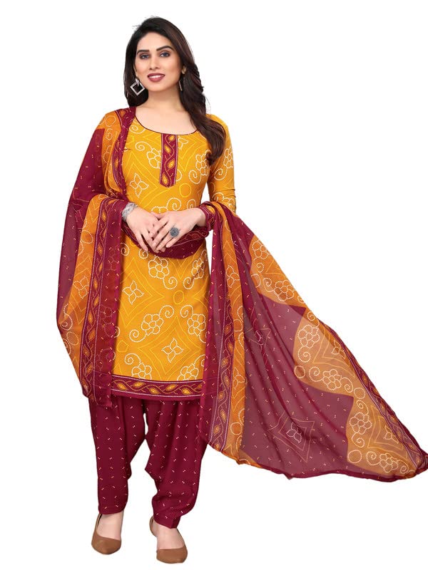 SIRIL Women's Crepe Printed Unstitiched Dress Material -  salwar suits in Sri Lanka from Arcade Online Shopping - Just Rs. 4299!