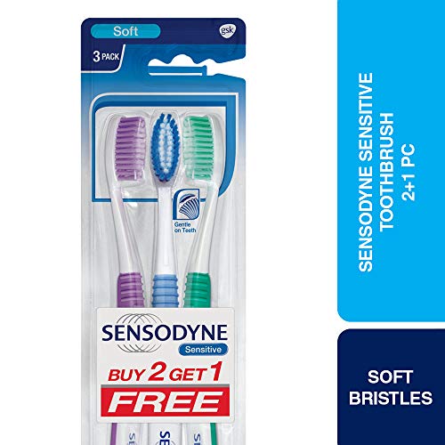 Sensodyne Sensitive Toothbrush for adults,Manual,Multicolor (2+1 Pack) -  Manual Toothbrushes in Sri Lanka from Arcade Online Shopping - Just Rs. 1716!