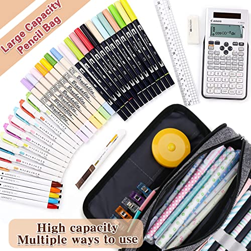 Electomania Pencil Pouch,Large Capacity Pencil Pouch, Aesthetic Pencil Case,3 Compartments Pencil case for Teen Boys Girls College High School Supplies (Dark Grey) -  Pencil Cases in Sri Lanka from Arcade Online Shopping - Just Rs. 4511!
