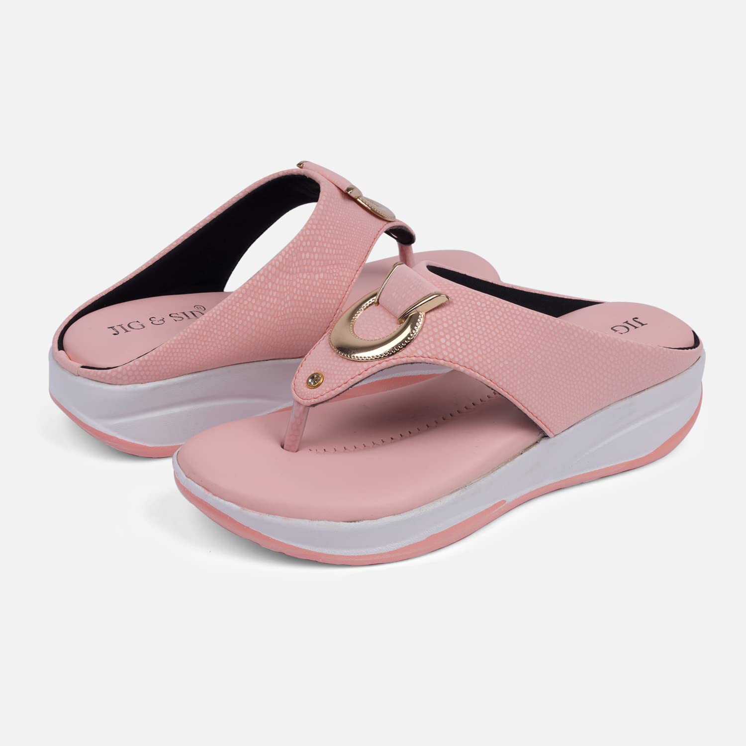 JIG & SID Women's and Girl’s TPR Sole Synthetic Platform Heel 2 Inch Wedges Slip on Casual Flats Flip Flops/Super Soft, Lightweight, Fashionable Slippers/Stylish & Comfy Sandals/Footwear -  fashion slippers in Sri Lanka from Arcade Online Shopping - Just Rs. 5099!