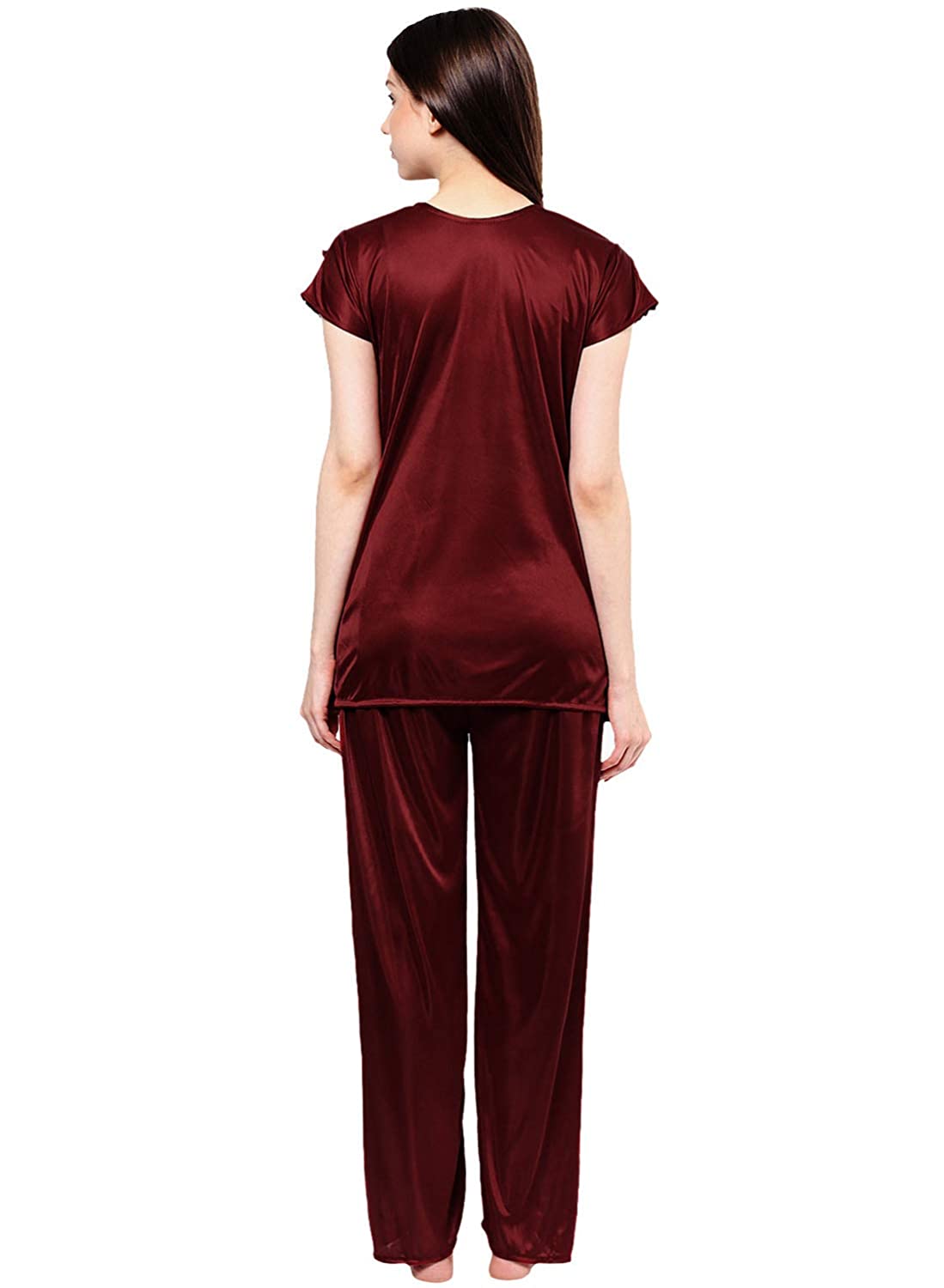 Phalin Women's Satin Plain/Solid Night Suit Set Pack of 2 -  nighties and night dresses in Sri Lanka from Arcade Online Shopping - Just Rs. 5699!