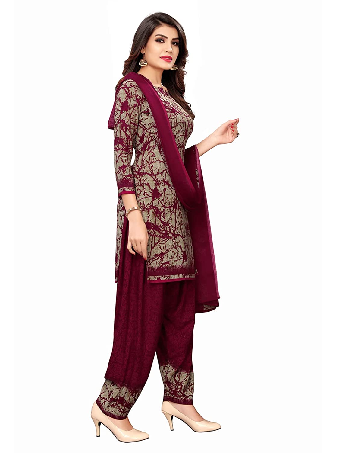 SIRIL Women's Crepe Printed Unstitiched Dress Material -  salwar suits in Sri Lanka from Arcade Online Shopping - Just Rs. 4099!