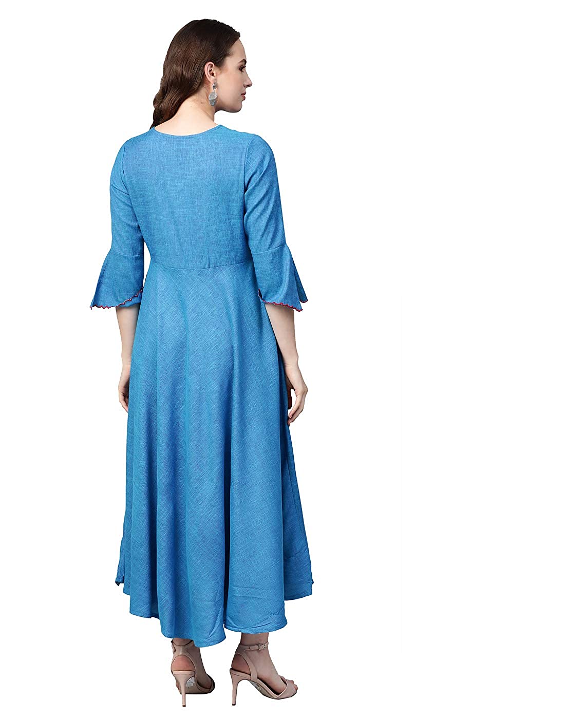Yash Gallery Women's Viscose Embroidered Flared Dress for Women -  Dresses in Sri Lanka from Arcade Online Shopping - Just Rs. 5899!