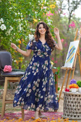 Shasmi Women's Georgette Digital Floral Printed Gown Dress for Women -  DRESSES in Sri Lanka from Arcade Online Shopping - Just Rs. 6099!