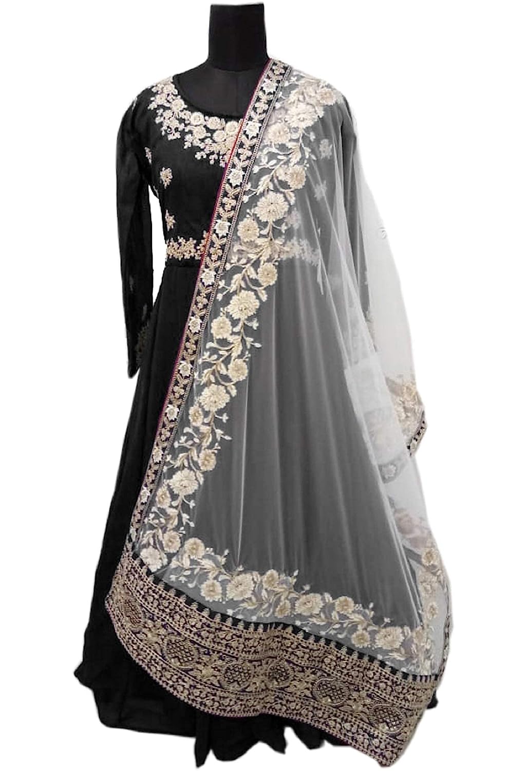 Divine International Trading Co Women's Faux Georgette Embroidery Salwar Suit With Dupatta Material -  salwar suits in Sri Lanka from Arcade Online Shopping - Just Rs. 8999!