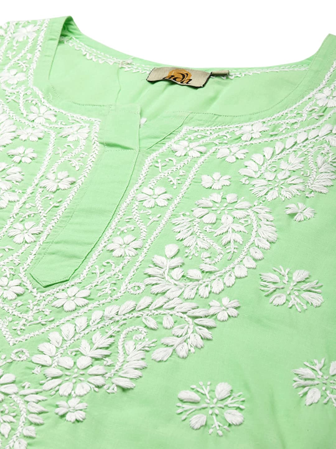 Ada Hand Embroidered Lucknow Chikankari Straight Cotton Short Kurti Tunic Top for Women A250295 -  Kurtas & Kurtis in Sri Lanka from Arcade Online Shopping - Just Rs. 7099!