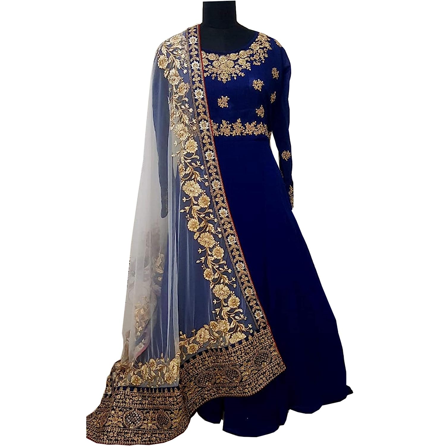 Divine International Trading Co Women's Faux Georgette Embroidery Salwar Suit With Dupatta Material -  salwar suits in Sri Lanka from Arcade Online Shopping - Just Rs. 8999!