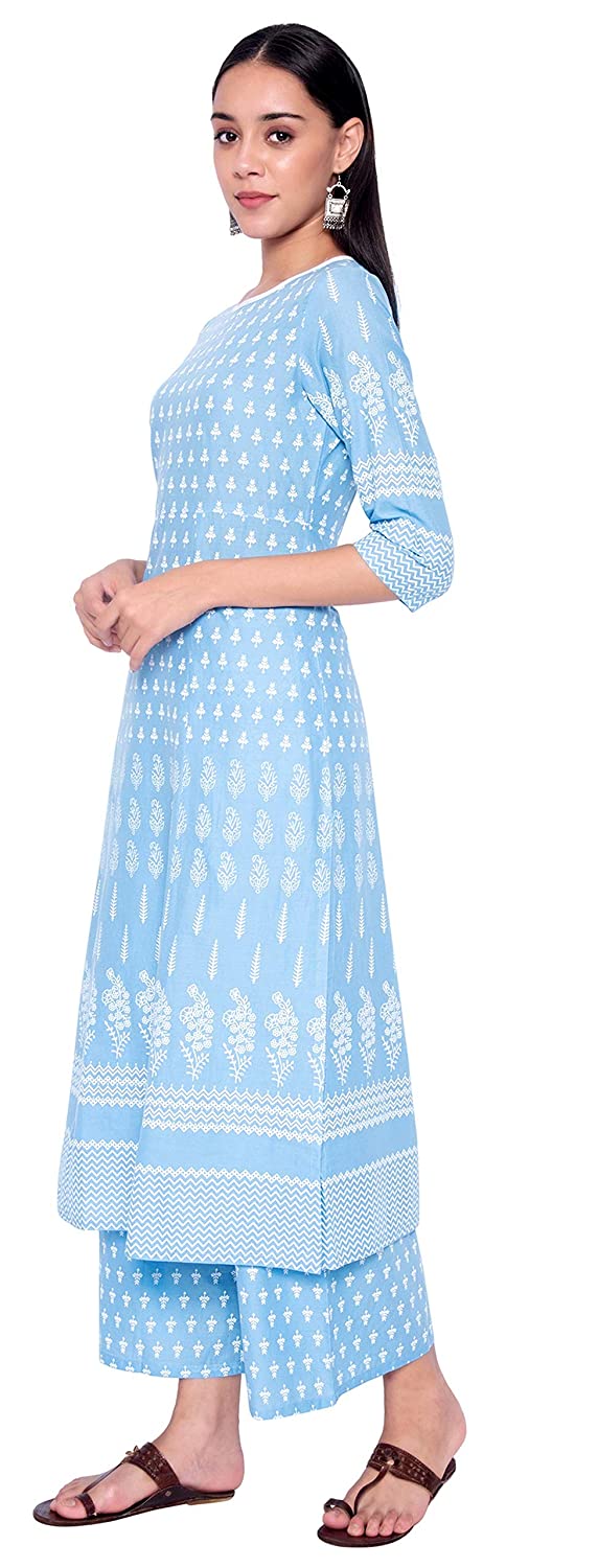 Amayra Women's Cotton Printed Straight Kurti with Palazzos Set -  Kurtas & Kurtis in Sri Lanka from Arcade Online Shopping - Just Rs. 4999!