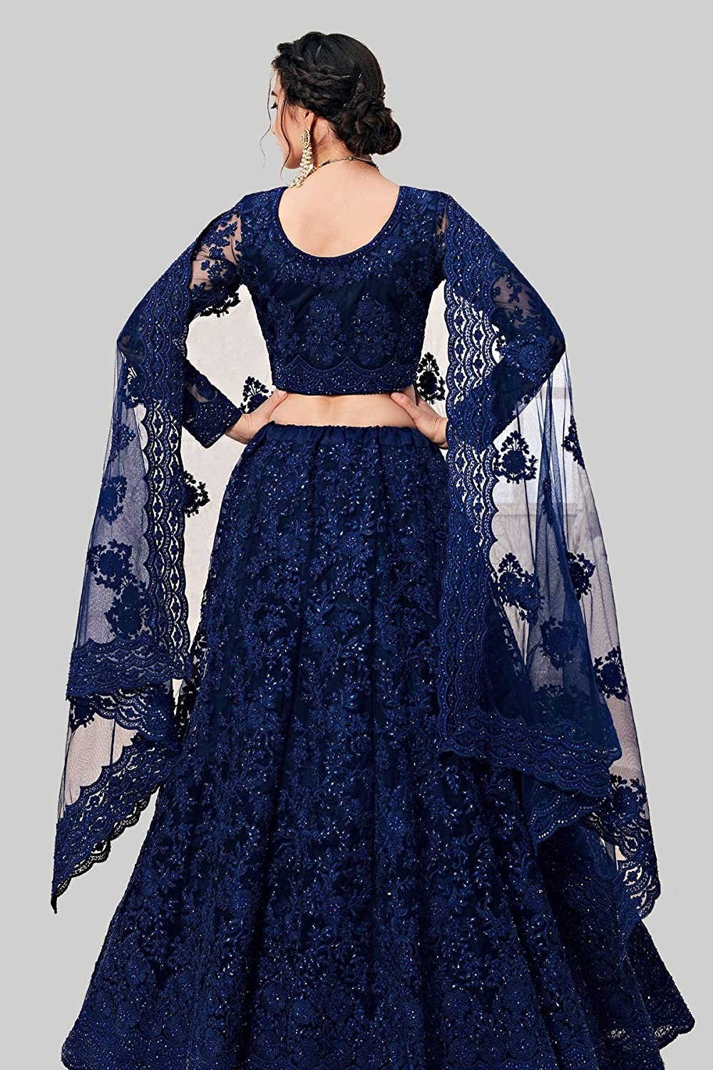 Bollyclues Women's Net Embroidered Semi-Stitched Lehenga Choli -  DRESSES in Sri Lanka from Arcade Online Shopping - Just Rs. 7999!
