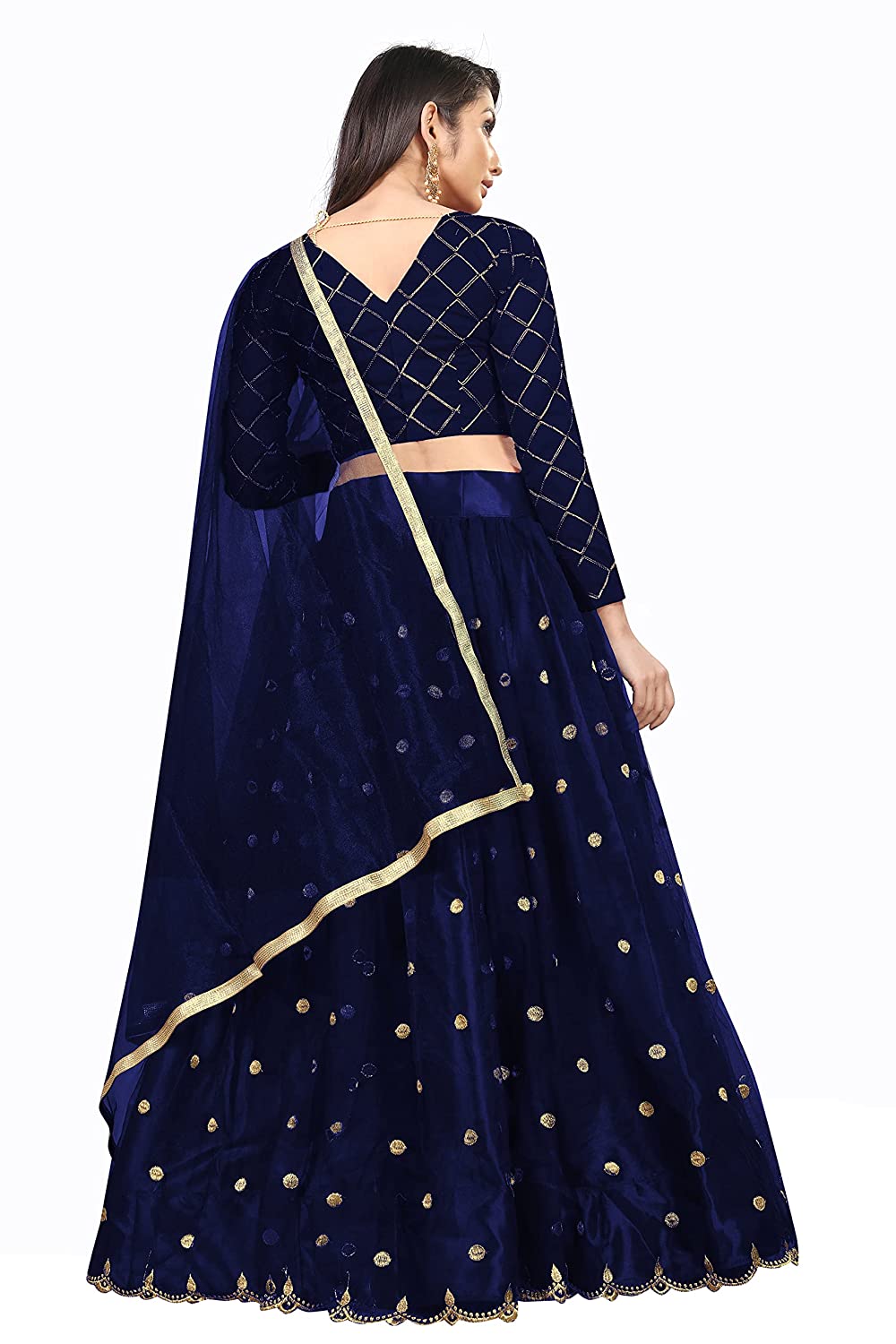 PATBRO Women's Net Semi-stitched Lehenga Choli -  dresses in Sri Lanka from Arcade Online Shopping - Just Rs. 4929!