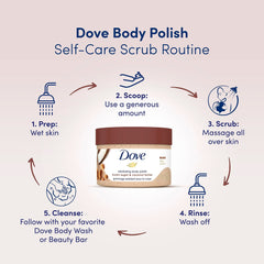 Dove Exfoliating Body Polish Scrub for Dry Skin with Brown Sugar & Coconut Butter, Gently Exfoliates and Moisturizes for Instant Soft & Smooth Skin, Naturally Derived Ingredients, Sulfate-Free, Coconut Scent, 298g -  Body Scrubs in Sri Lanka from Arcade Online Shopping - Just Rs. 4990!