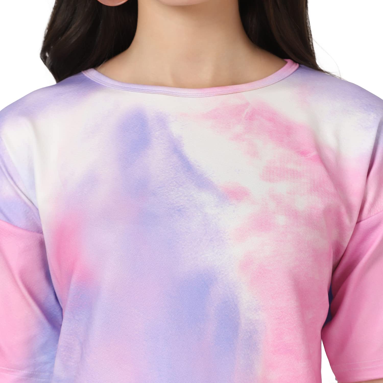 GRECIILOOKS T-Shirt for Women - Cotton Blend Tie-Dye Drop Shoulder Long Tops with Baggy T-Shirt for Girls Suitable for Sports,Gym, Workout, Yoga,Tracking, Casual Wear (Pack of 1) -  Women's T-Shirts in Sri Lanka from Arcade Online Shopping - Just Rs. 3278!