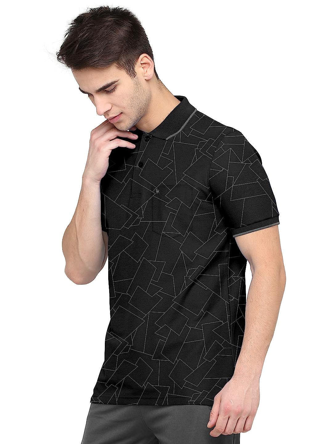 BULLMER Mens Regular Fit Printed Cotton Polo Tshirt -  Men's T-Shirts in Sri Lanka from Arcade Online Shopping - Just Rs. 3500!