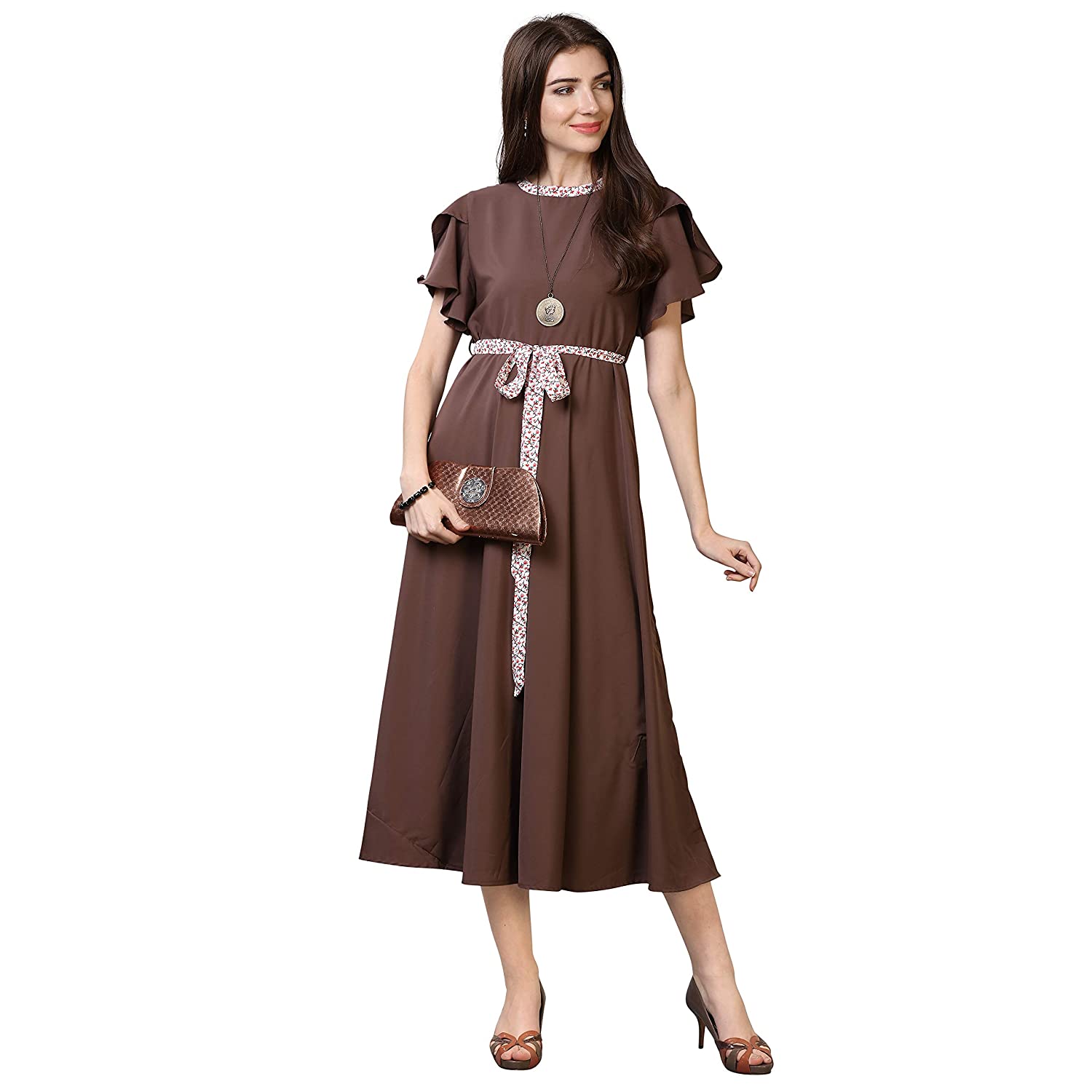 OOMPH! Women's Crepe A-Line Maxi Dress -  DRESSES in Sri Lanka from Arcade Online Shopping - Just Rs. 4699!