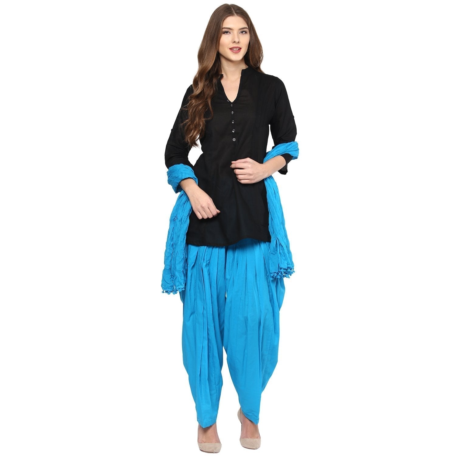 Pistaa's women's Cotton Short Kurti and Punjabi patiala Salwar with dupatta set & Plus Size -  Kurtas & Kurtis in Sri Lanka from Arcade Online Shopping - Just Rs. 6699!