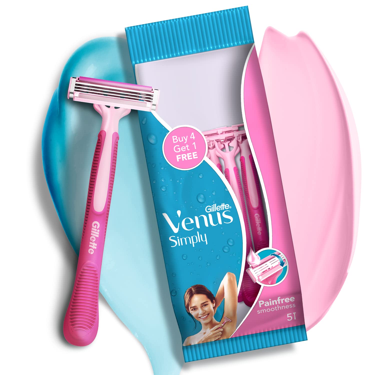 Shop in Sri Lanka for Gillette Venus Simply Venus Pink Hair Removal for Women - 5 razors - Back to results from Gillette Venus - Shop at Selekt