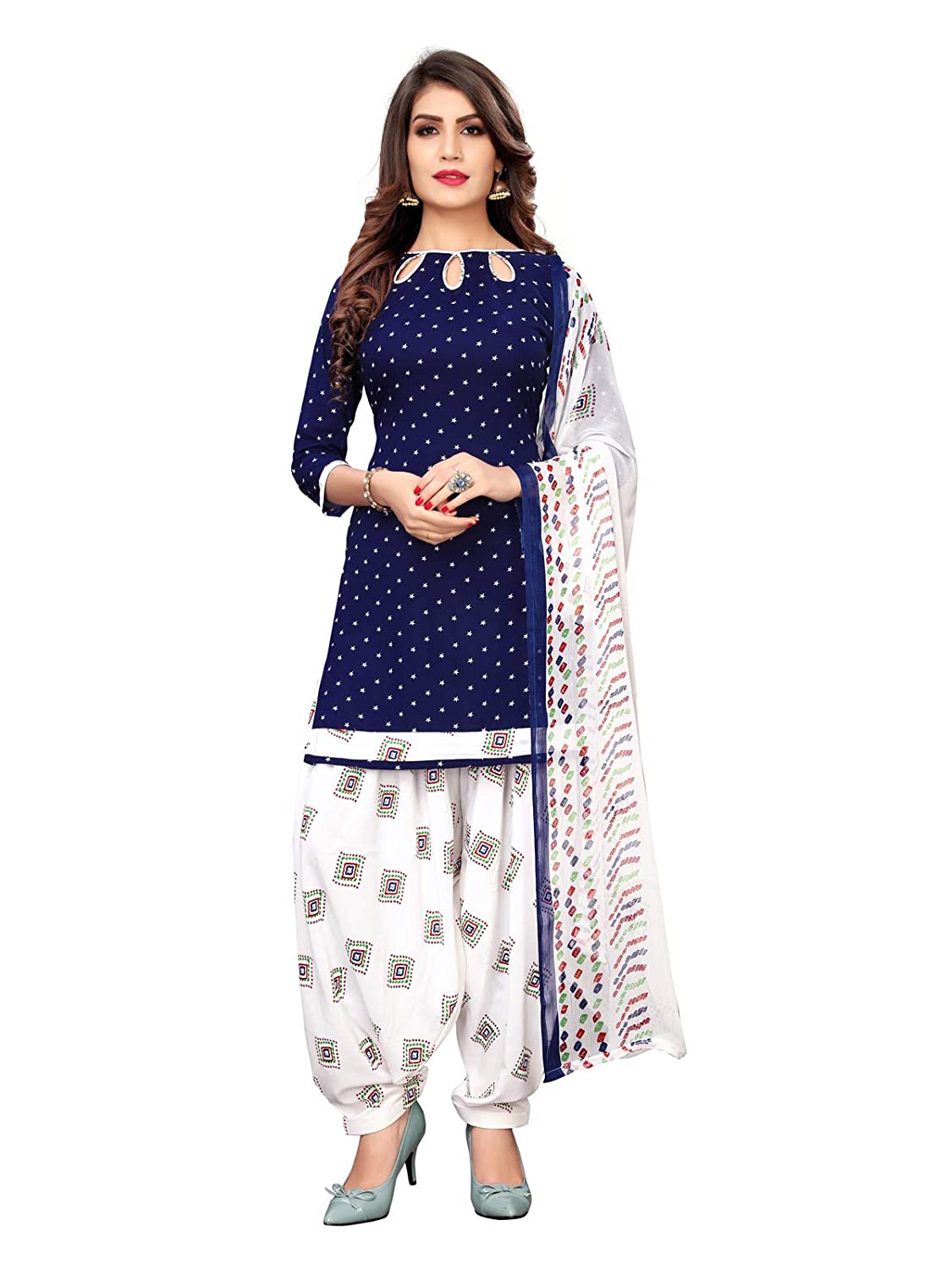 SIRIL Women's Crepe Printed Unstitiched Dress Material -  salwar suits in Sri Lanka from Arcade Online Shopping - Just Rs. 4099!