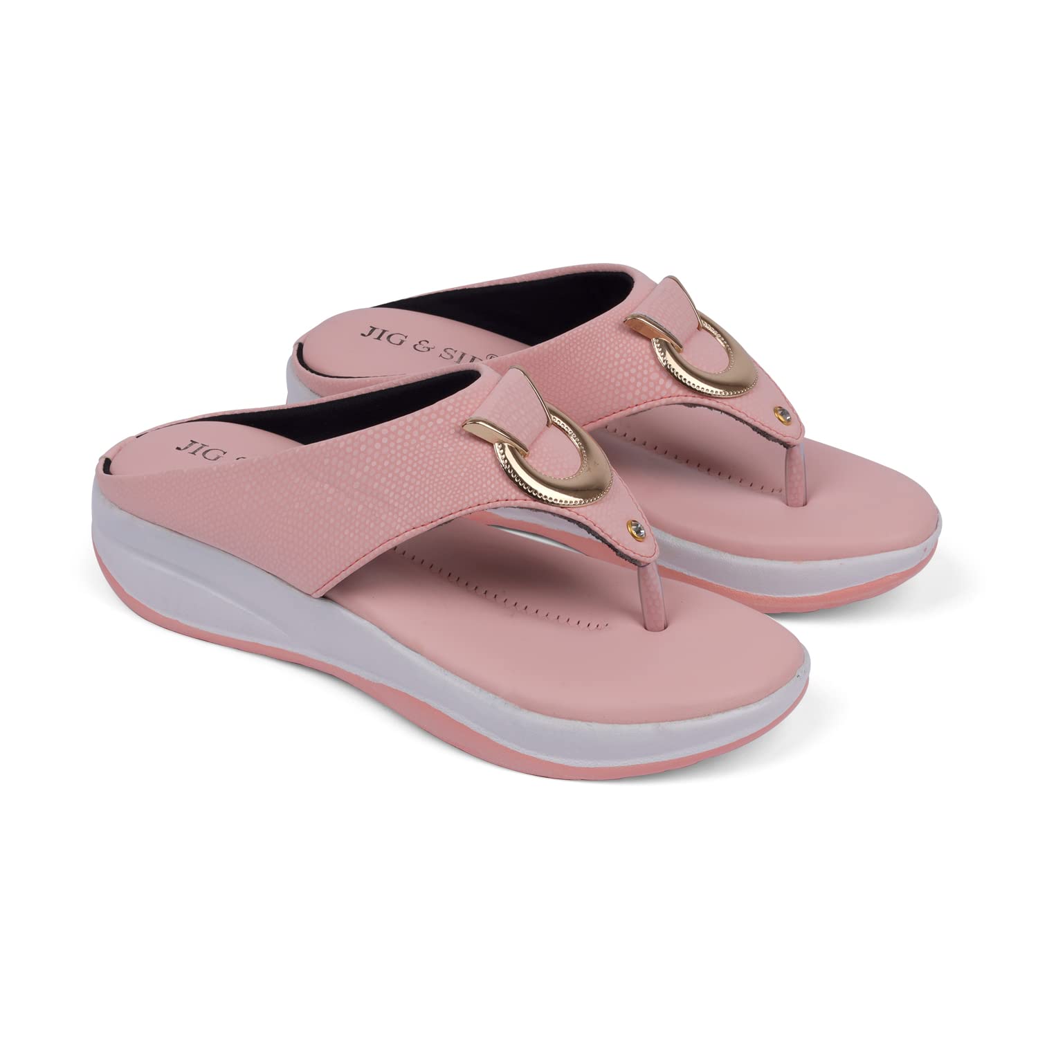 JIG & SID Women's and Girl’s TPR Sole Synthetic Platform Heel 2 Inch Wedges Slip on Casual Flats Flip Flops/Super Soft, Lightweight, Fashionable Slippers/Stylish & Comfy Sandals/Footwear -  fashion slippers in Sri Lanka from Arcade Online Shopping - Just Rs. 5099!